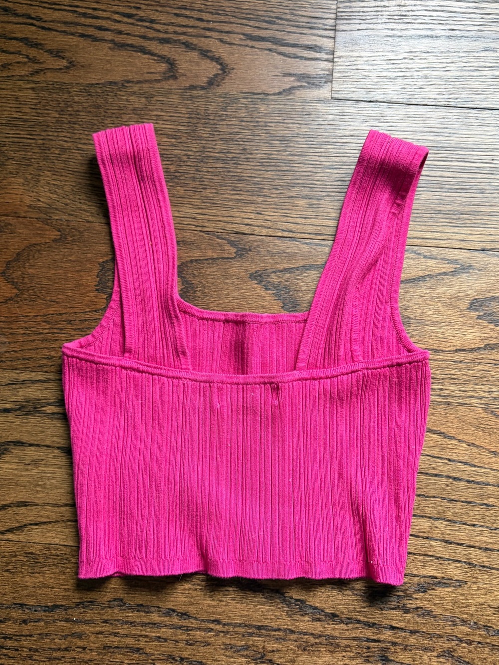 H&M Pink Ribbed Crop Tank Top - Picture 3 of 3